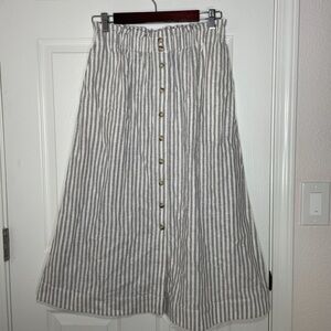 Madewell NWT Striped Gray Skirt